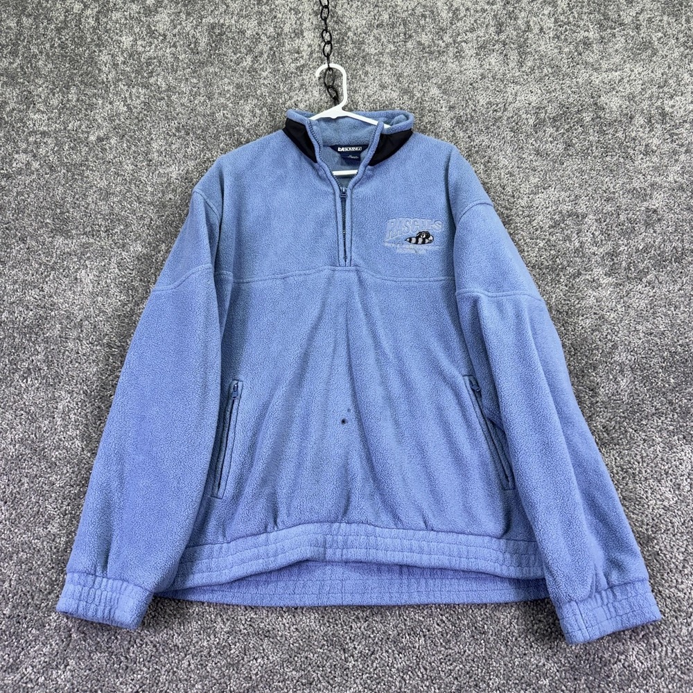 LA Loving Jacket Mens XL Blue Fleece 1/4 Zip Pullover Rascals Bar Medina MN